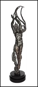 M.L. Snowden Angstrom Bronze Sculpture Signed Large Male Figurative Full Round