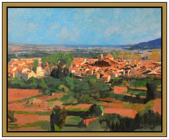 Douglas Ferrin Large Original Painting On Canvas Landscape Framed Signed Artwork