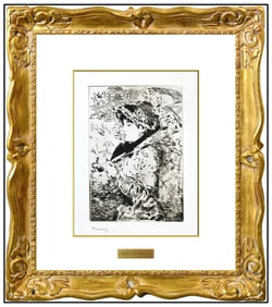 Edouard Manet Original Etching Signed Jeanne Le Printemps Female Framed Artwork