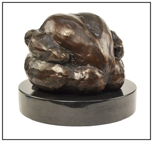 Jeanie Renchard Original Bronze Sculpture Signed Figurative Full Round Art Rare
