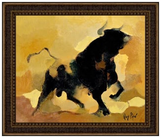 Manolo Ruiz Pipo Original Oil Painting On Canvas Signed Animal Portrait Artwork