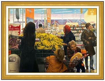 Douglas Hofmann Original Oil Painting On Canvas Child Portrait Framed Art Large