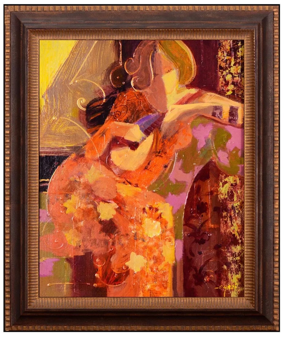 Mahmoud Sabzi Oil Painting On Canvas Original Signed Modern Female Portrait Art (1 of 4)