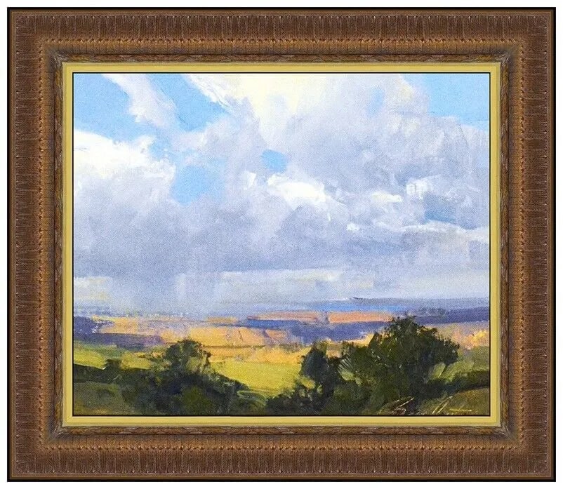 Bill Anton Original Oil Painting On Board Signed Western Landscape Framed Art (1 of 4)