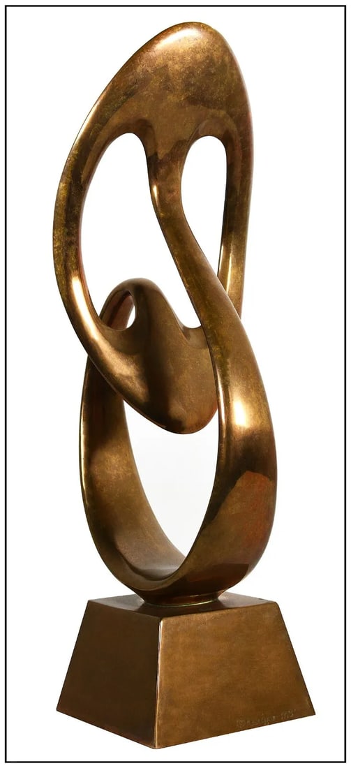 Bill Keating Original Bronze Full Round Sculpture Signed Modern Music Abstract: This lot includes:Gallery COA & free domestic shipping (*insurance and international shipping for an additional charge)Artist: Bill KeatingTitle: G - Clef Medium: Bronze Full RoundSize: 15 ½&rd
