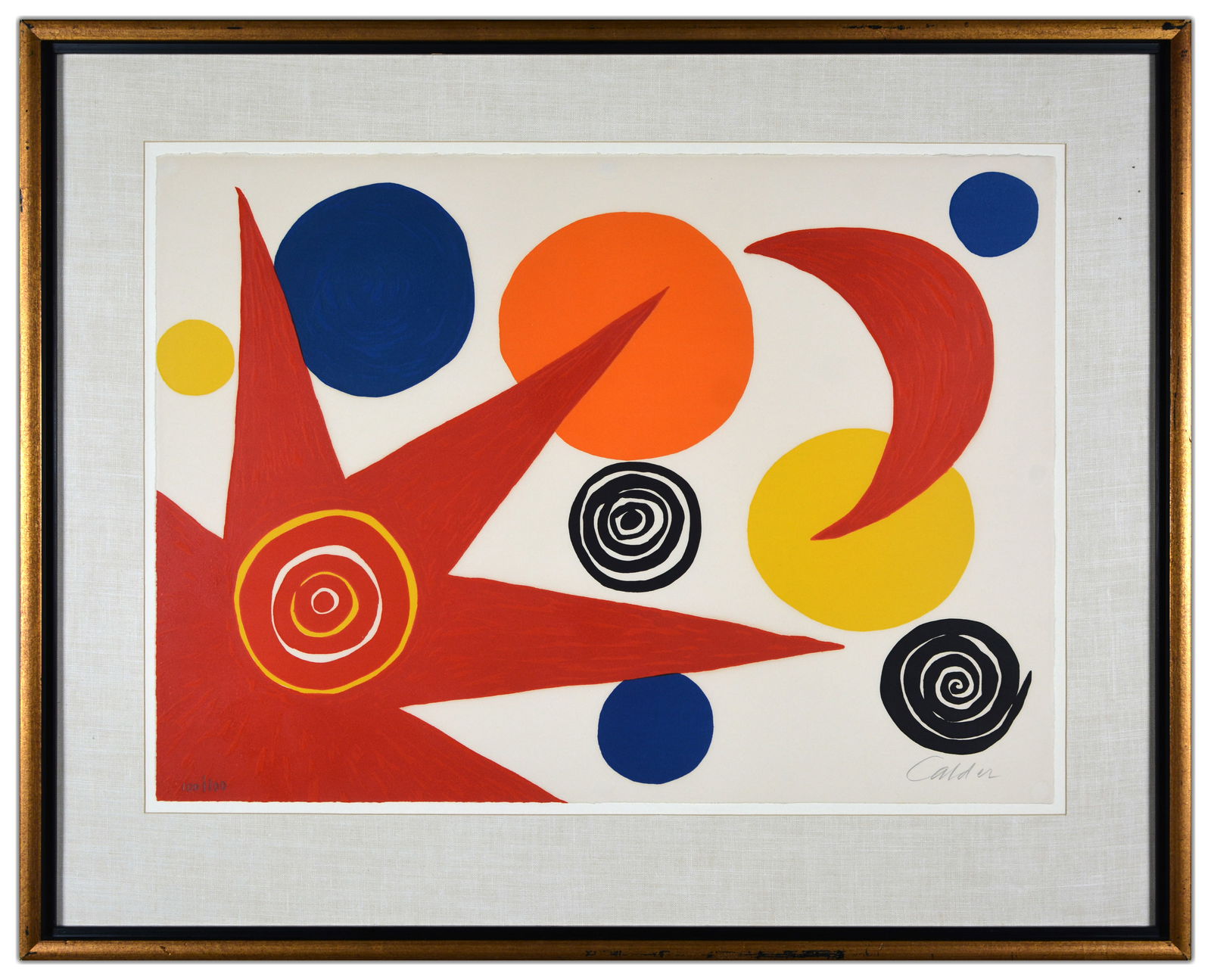 Alexander Calder Point of No Return Color Lithograph Signed Framed Abstract Art (1 of 9)