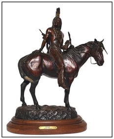 Susan Kliewer Silence Bronze Sculpture Native American Horse Signed Artwork