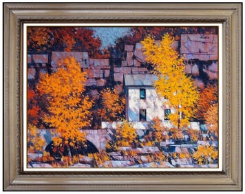 R John Foster Original Oil Painting On Board Signed Landscape Authentic Artwork