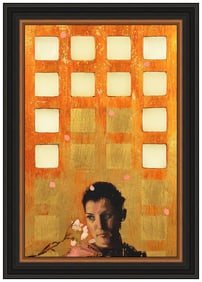 Iain Faulkner Original Portrait Figurative Painting On Board Signed Framed Art