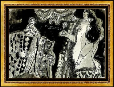 Theo Tobiasse Oil Painting Original Signed French Female Portrait Modern Artwork