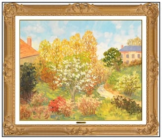 Marie Lucie Nessi Valtat Original Oil Painting On Canvas Floral Landscape Art