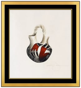 Patricia Dobson Original Vase Acrylic Painting Still Life Signed Framed Artwork