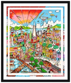 Charles Fazzino Original Signed I Left My Heart In San Francisco 3D Framed Art