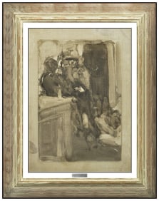 Frank Tenney Johnson Original Oil Painting On Board Signed Landscape Western Art