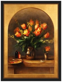 Juliette Aristides Large Original Still Life Painting Oil On Canvas Signed Art