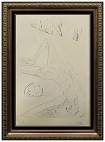 Salvador Dali Tristan Wounded Color Etching Surreal Artwork Hand Signed Iseult