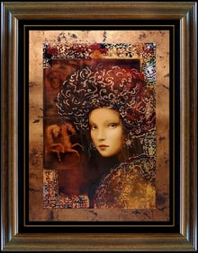 Csaba Markus Embellished Giclee Signed Female Portrait Ulianas Dream Large Art
