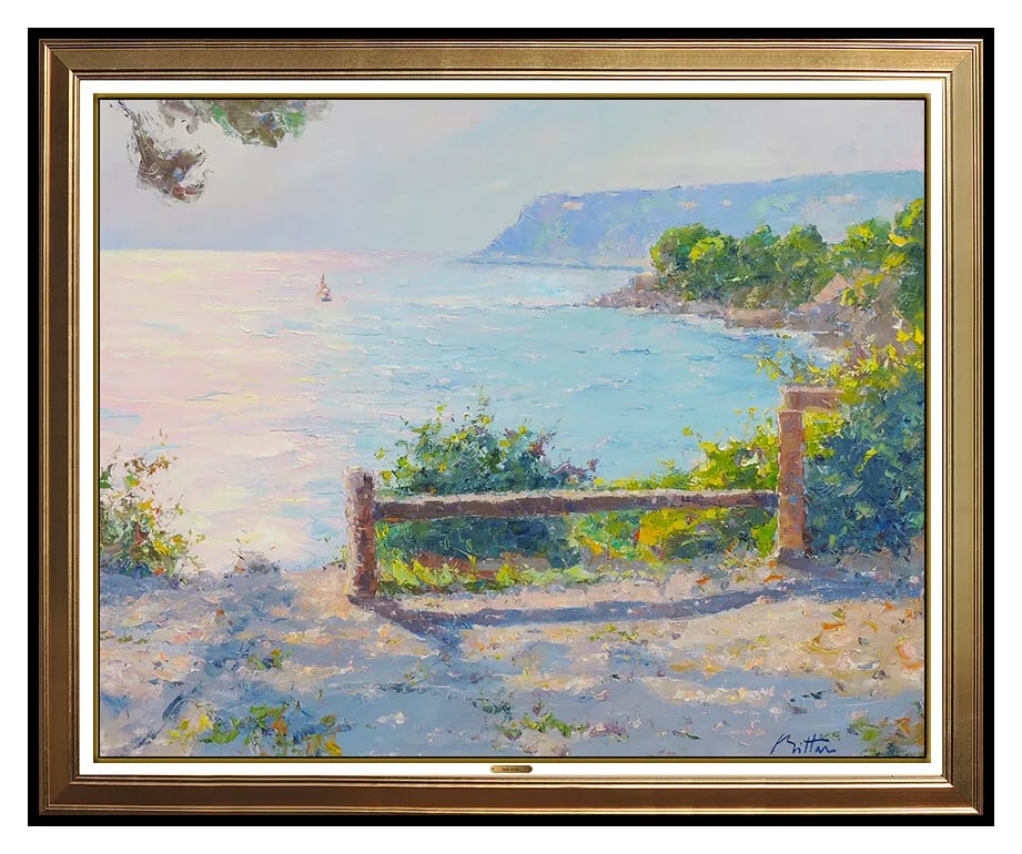 Pierre Bittar Large Original Oil Painting On Canvas Signed French Seascape Art (1 of 6)