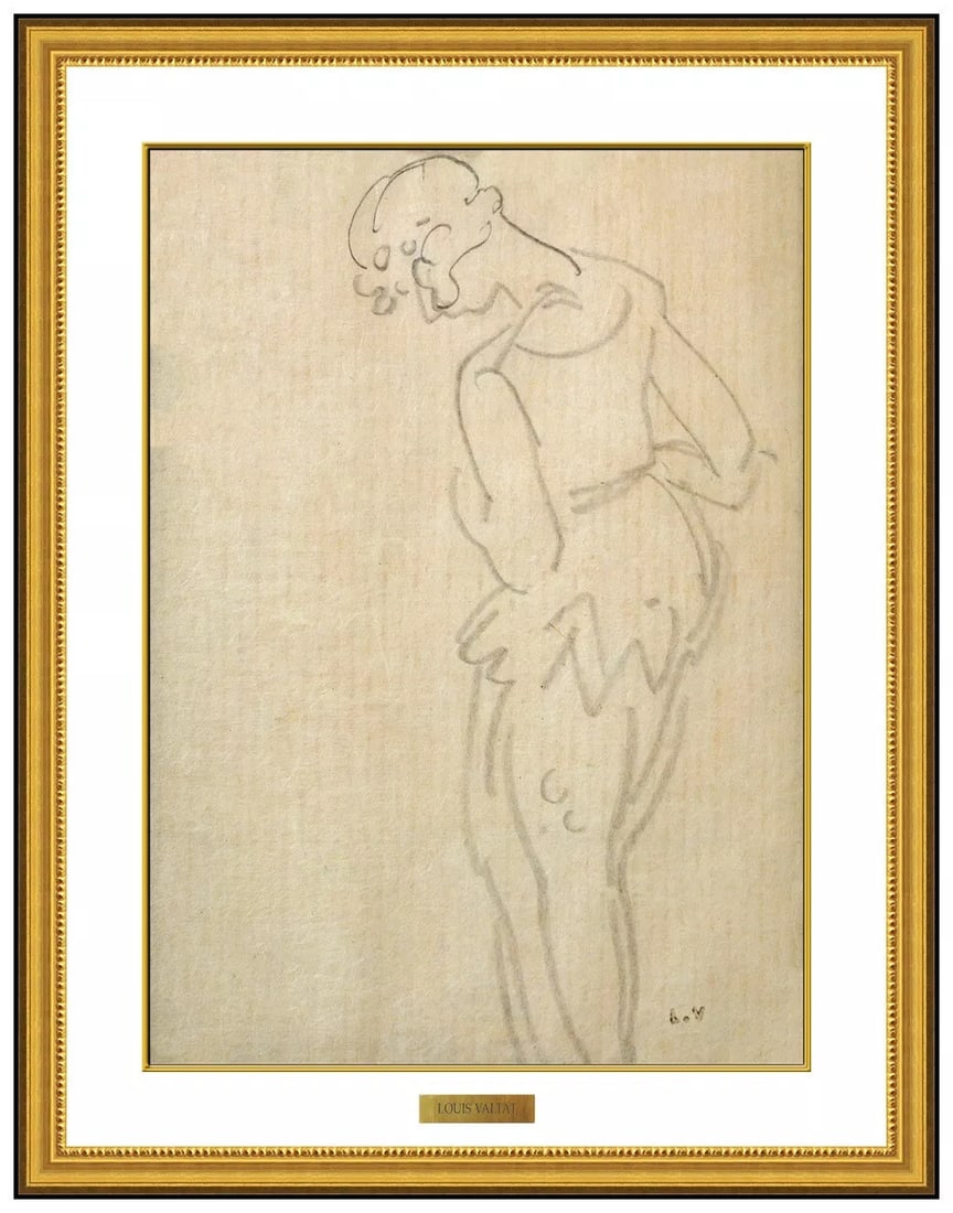 Louis Valtat Authentic Original Drawing Female Portrait Signed Framed Artwork (1 of 5)