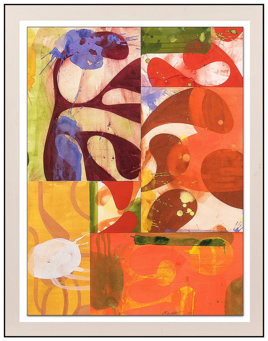 Charles Arnoldi Original Gouache Painting Collage Signed Abstract Artwork Chuck (1 of 6)