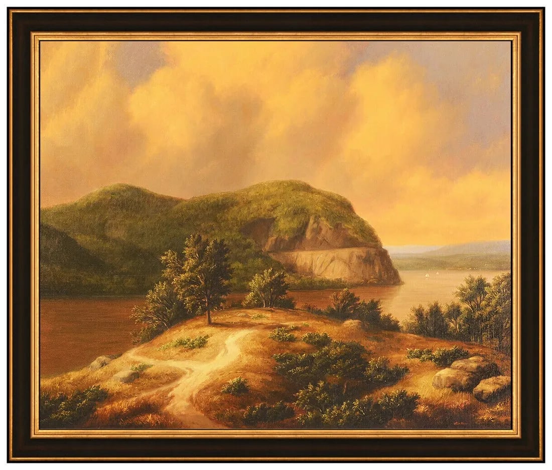 Thomas Locker Original Oil Painting On Board Signed Water Landscape Art Large (1 of 5)