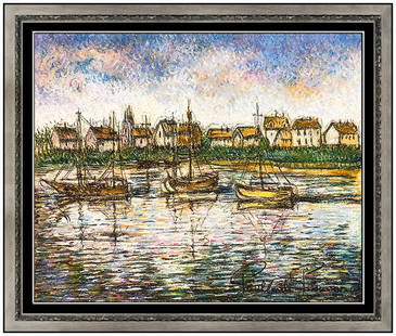 Paul Emile Pissarro Pastel Painting Original Signed French Landscape Framed Art: This lot includes:Gallery COA & free domestic shipping (*insurance and international shipping for an additional charge)Artist: Paul Emile PissarroTitle: Harbor VillageMedium: Pastel PaintingSize: 10"