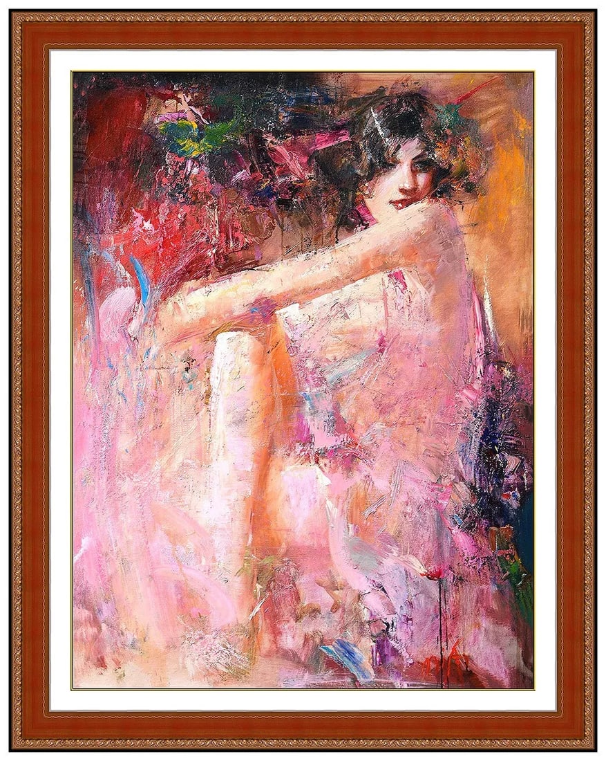 Misti Pavlov Large Original Oil Painting On Canvas Signed Figurative Female Art (1 of 5)