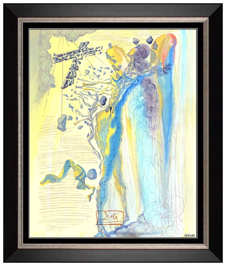 Salvador Dali Rare Divine Comedy Limited Edition Glazed Ceramic Signed Artwork: This lot includes:Gallery COA & free domestic shipping (*insurance and international shipping for an additional charge)Artist: Salvador DaliTitle: Shine of Glorious BodiesMedium: Glazed CeramicSize: 1