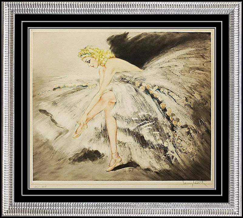 Louis Icart Etching Hand Signed Original Color Art Deco Authentic Fair Dancer (1 of 5)