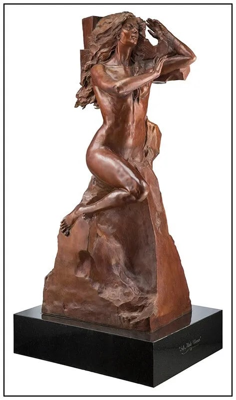Bobbie Carlyle Large Bronze Sculpture Female Portrait Self Made Woman Signed Art (1 of 6)
