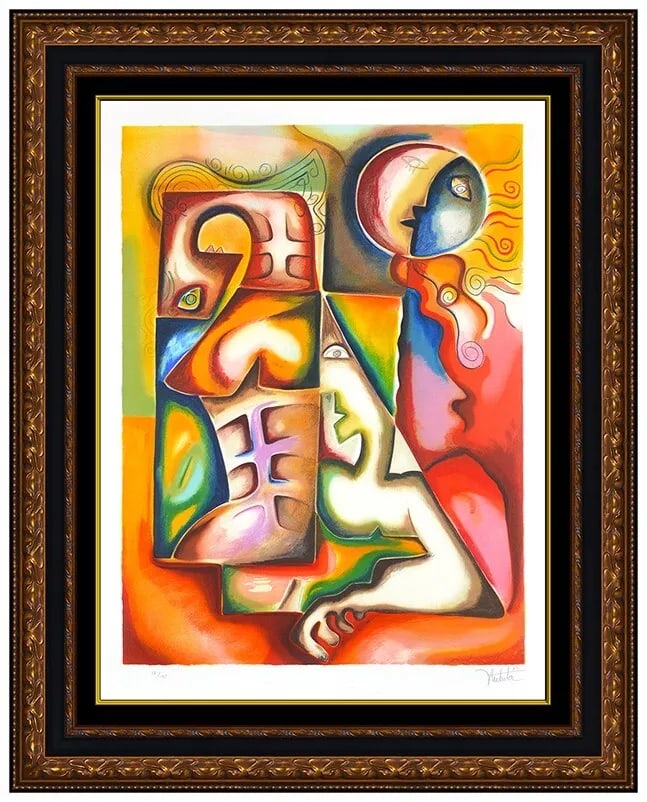 Alexandra Nechita Original Lithograph Two Summers Ago Picasso Framed Art (1 of 6)