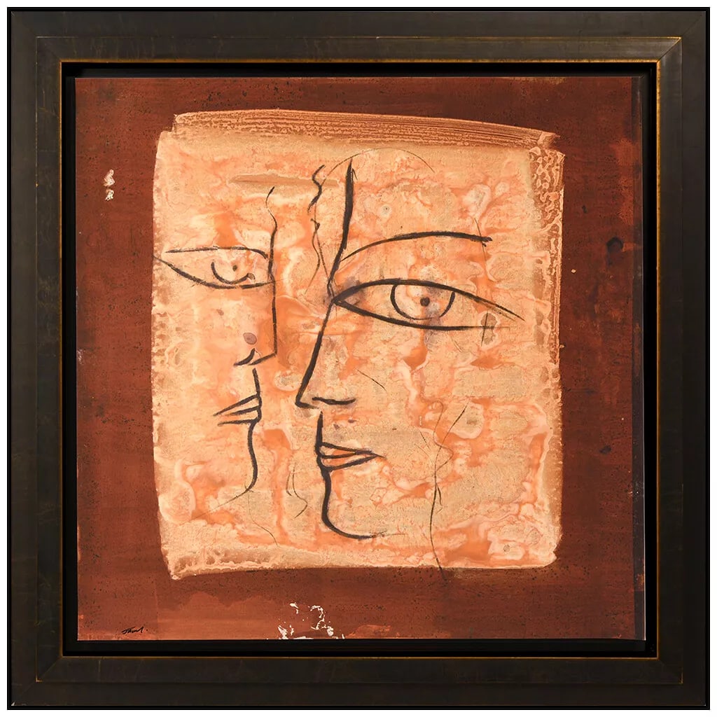 Jamali Original 9464 Giclee Hand Signed Modern Abstract Portrait Framed Oil Art: This lot includes:Gallery COA & free domestic shipping (*insurance and international shipping for an additional charge)Artist: JamaliTitle: Untitled #9464Medium: GicleeSize: 27" x 27"Framed: 33" x 33"