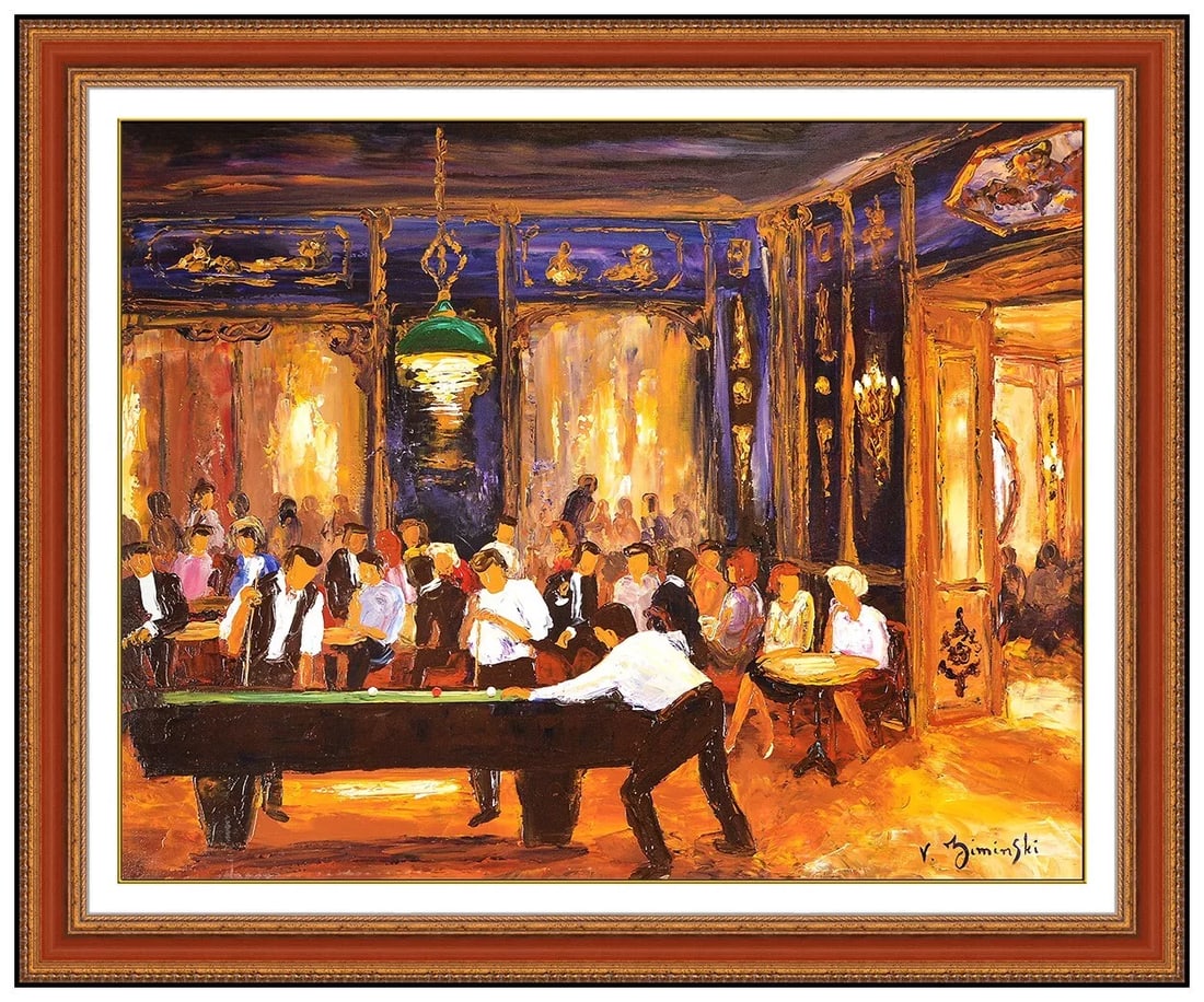 Veronique Ziminski Original Oil Painting Figures Signed & Framed Artwork (1 of 5)