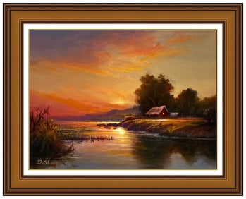 William Deshazo Original Oil On Canvas Painting Signed Framed Landscape Artwork