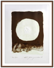 Adja Yunkers Icon I Color Lithograph Print Original Signed Framed Abstract Art