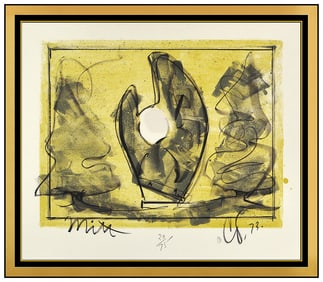 Claes Oldenburg Original Mitt Print Signed Color Lithograph Framed Artwork