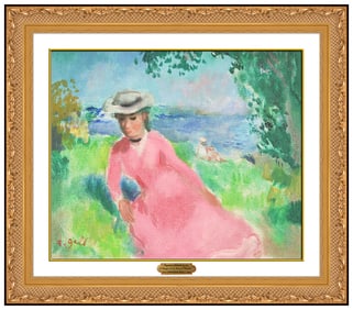 Francois Gall Original Oil Painting On Canvas Portrait Signed Framed Artwork