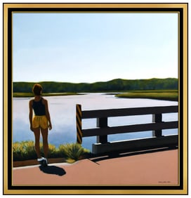 James Holland Large Original Oil Painting On Canvas Signed Portrait Landscape