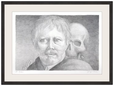 George Tooker Original Self Portrait Lithograph Signed Framed Figurative Artwork