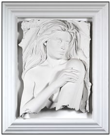 Bill Mack Enchantment Original Bonded Sand Relief Sculpture Signed Nude Artwork