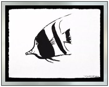 Robert Wyland Original Fish Sealife Acrylic Painting Signed Wildlife Framed Art