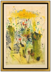 Salvador Dali Original Lithograph Print The Lord Come To Life Signed Framed Art