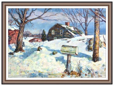Frederick Lester Sexton Original Oil Canvas Painting Signed Framed Landscape Art
