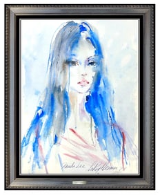 Leroy Neiman Original Painting Signed Watercolor Maiko Lee Playboy Art Authentic