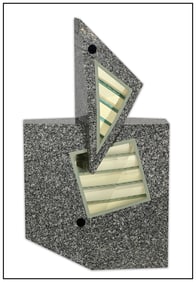 William Carlson Pragnanz Series Granite Glass Signed Sculpture Abstract Artwork