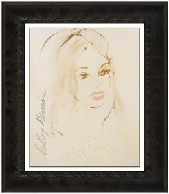 Leroy Neiman Original Ink Drawing Signed Playboy Playmate 21 Club Framed Artwork