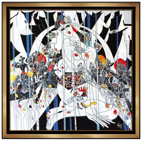 Jiang Tie Feng Girl Of Suzhou Color Serigraph Large Nude Female Art Painting