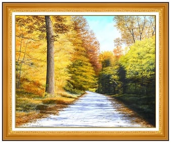 Gregory D Steele Original Painting Oil On Board Signed Landscape Framed Artwork