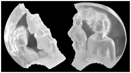 Michael Wilkinson Original Acrylic Signed Male Female Figures Sculpture Artwork