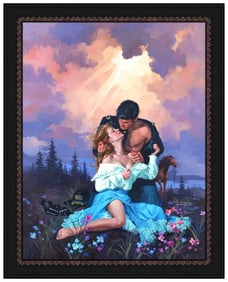 Robert Maguire Original Signed Acrylic Painting On Canvas Portrait Framed Art